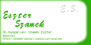 eszter szamek business card